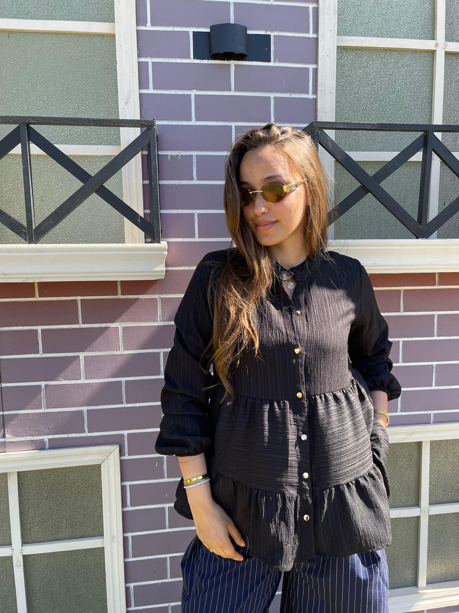 Ella black blouse