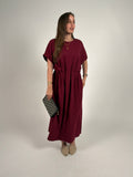 Minimal linen waist dress