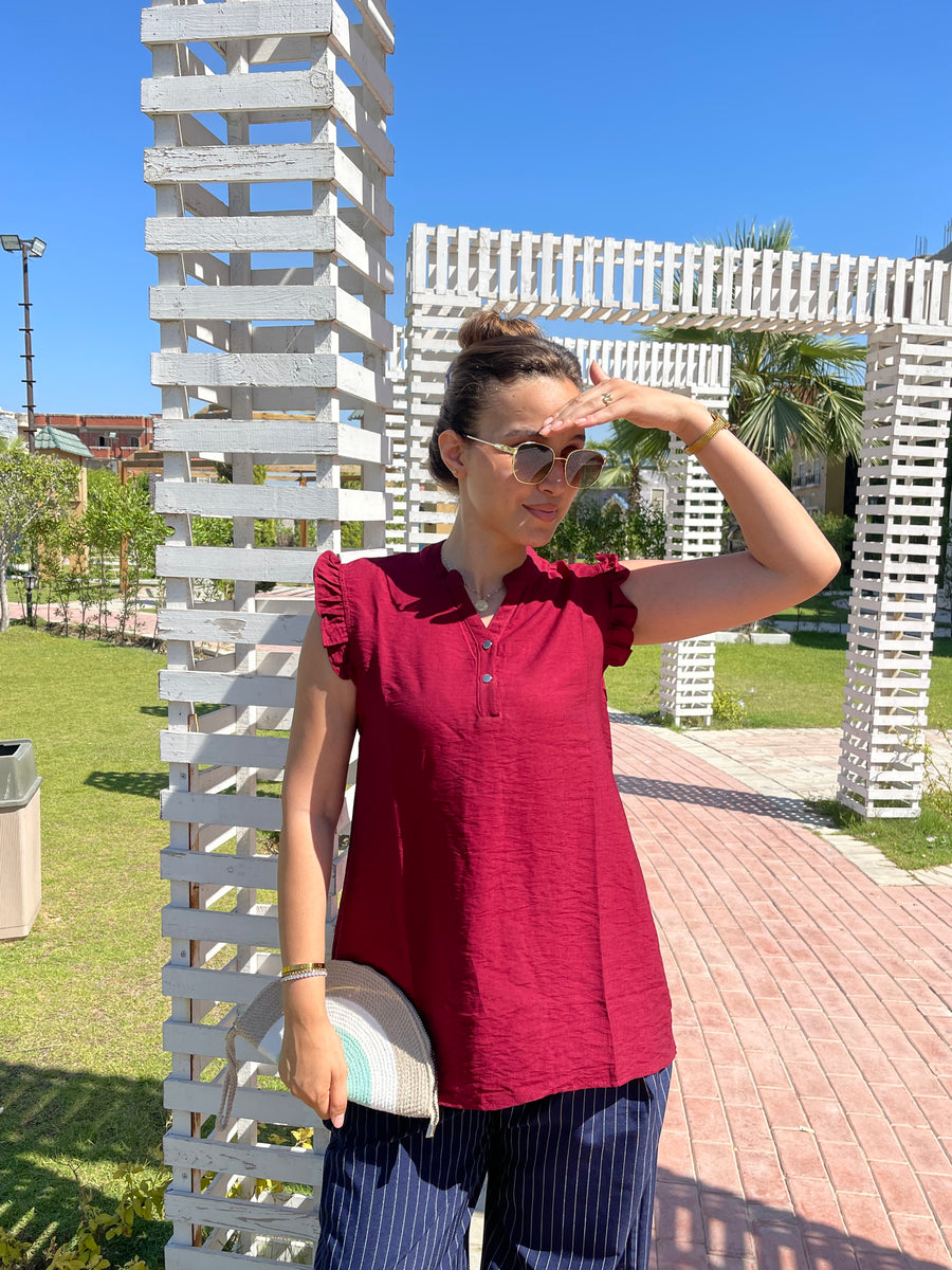 Ruby ruffle blouse