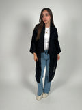 Black textured cardigan