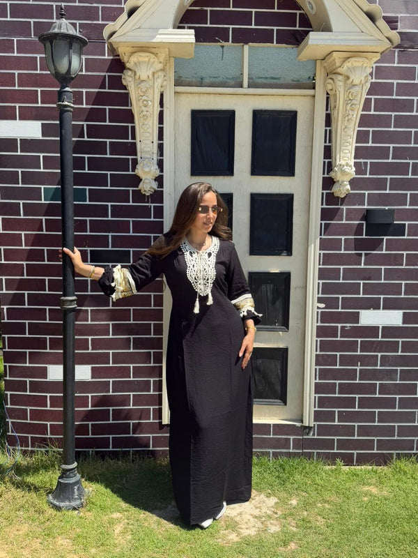 Black maxi dress