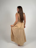 Soft sand maxi dress