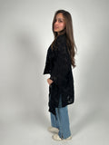 Black textured cardigan