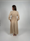 Beige boho tassel dress