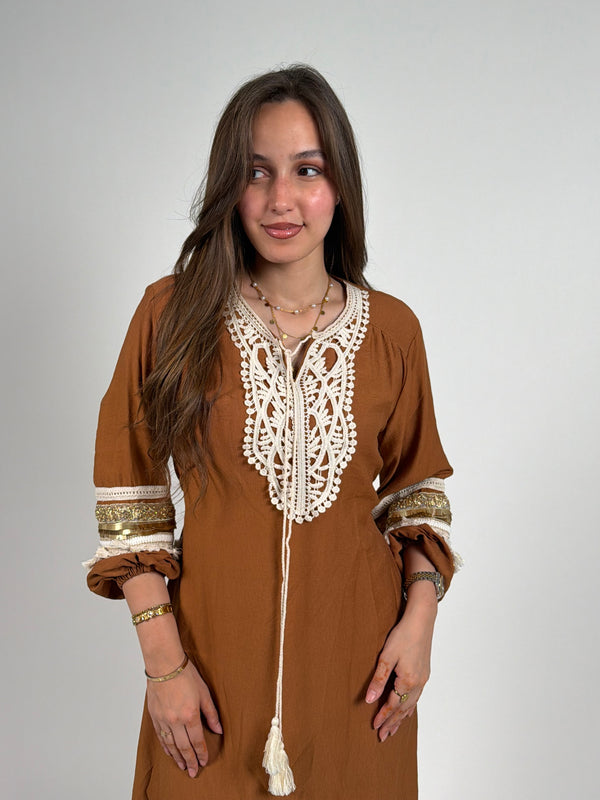 Brown casual dress