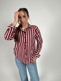 Burgundy Stripe Classic Shirt