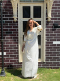 White maxi dress