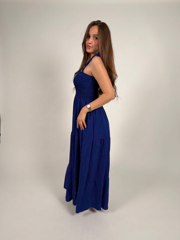 Navy comfort maxi dress
