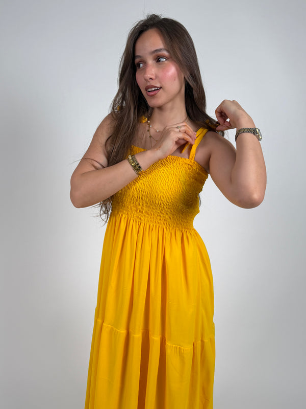 Yellow sunshine maxi dress