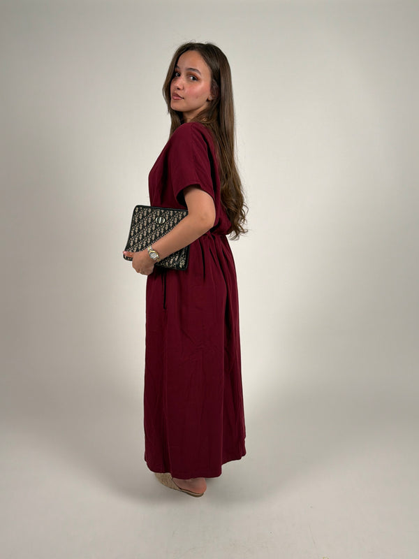 Minimal linen waist dress