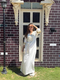 White maxi dress