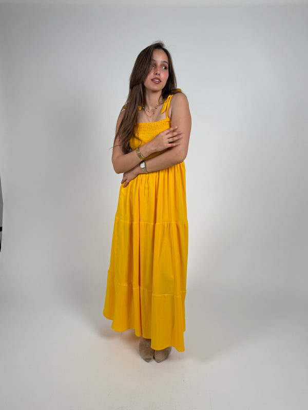 Yellow sunshine maxi dress