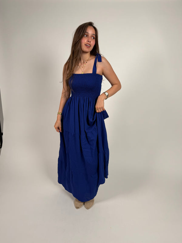 Navy comfort maxi dress