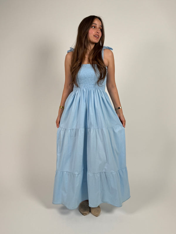 Sky blue maxi dress