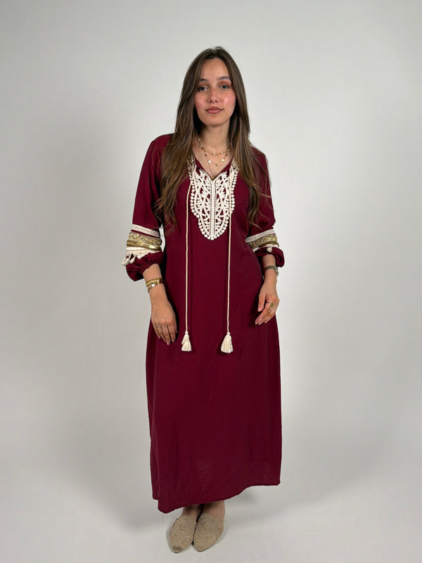 Burgundy casual dress