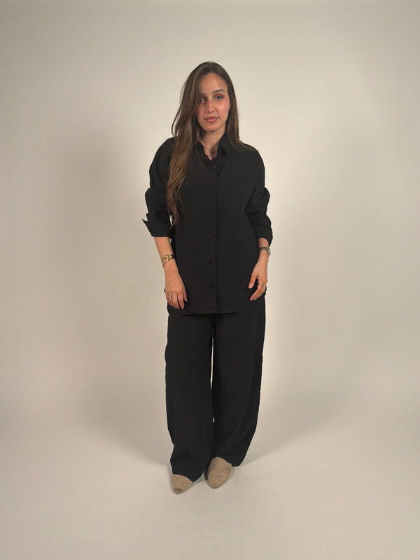 Black linen set