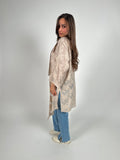 Beige textured cardigan