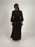 Black boho tassel dress