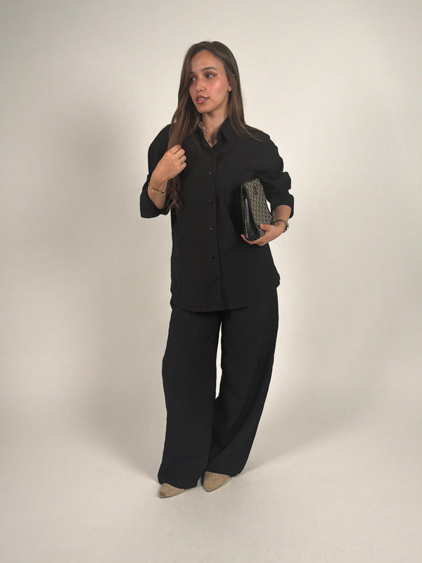 Black linen set