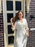 White maxi dress