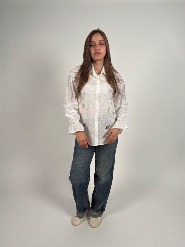 White Embroidered Shirt