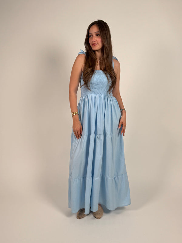 Sky blue maxi dress