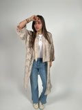 Beige textured cardigan