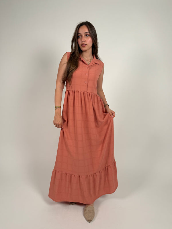 Sunset rose maxi dress
