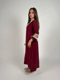Burgundy casual dress