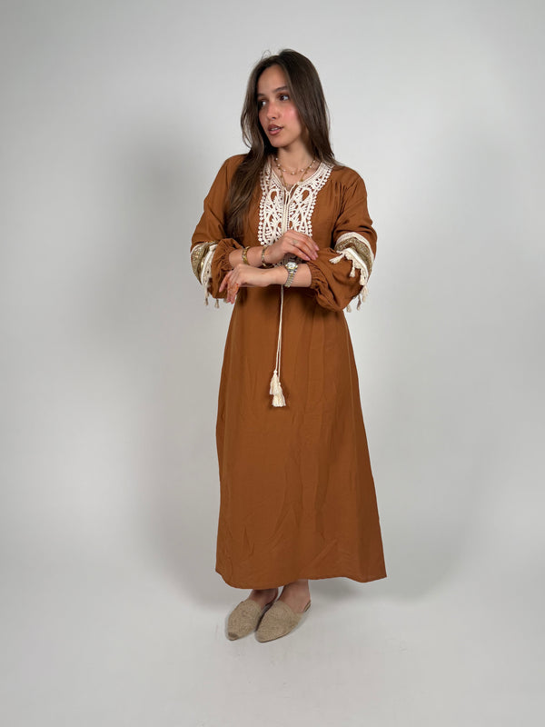 Brown casual dress