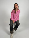 Pink Striped Relaxed Shirt