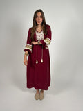 Burgundy casual dress