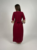 Burgundy casual dress