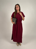 Minimal linen waist dress