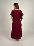 Minimal linen waist dress