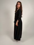 Black boho tassel dress