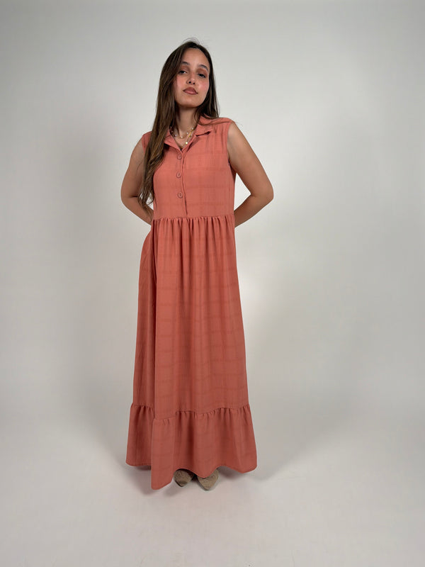 Sunset rose maxi dress