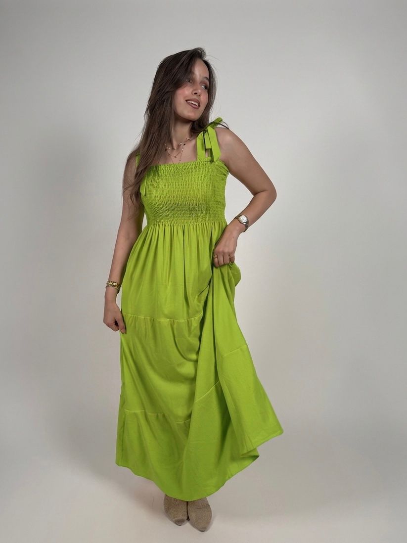 Green maxi dress